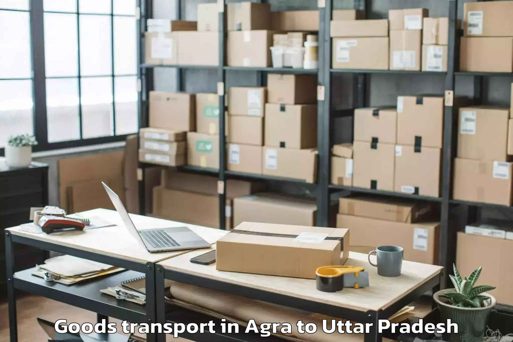 Book Agra to Khadda Goods Transport